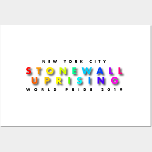 Commemorative World Pride 2019 T-Shirt -  Stonewall Riots 50th Anniversary Posters and Art